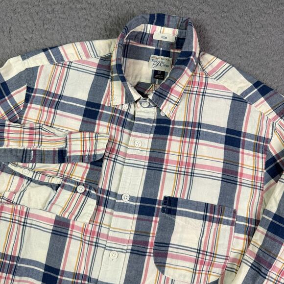 J. Crew Shirt Mens M Multicolor Indian Madras Plaid Slim Fit Button Down Woven - Picture 1 of 9